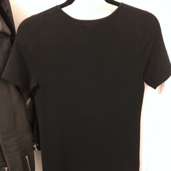 Theory Ribbed Black T-shirt dress - Picture 5 of 6